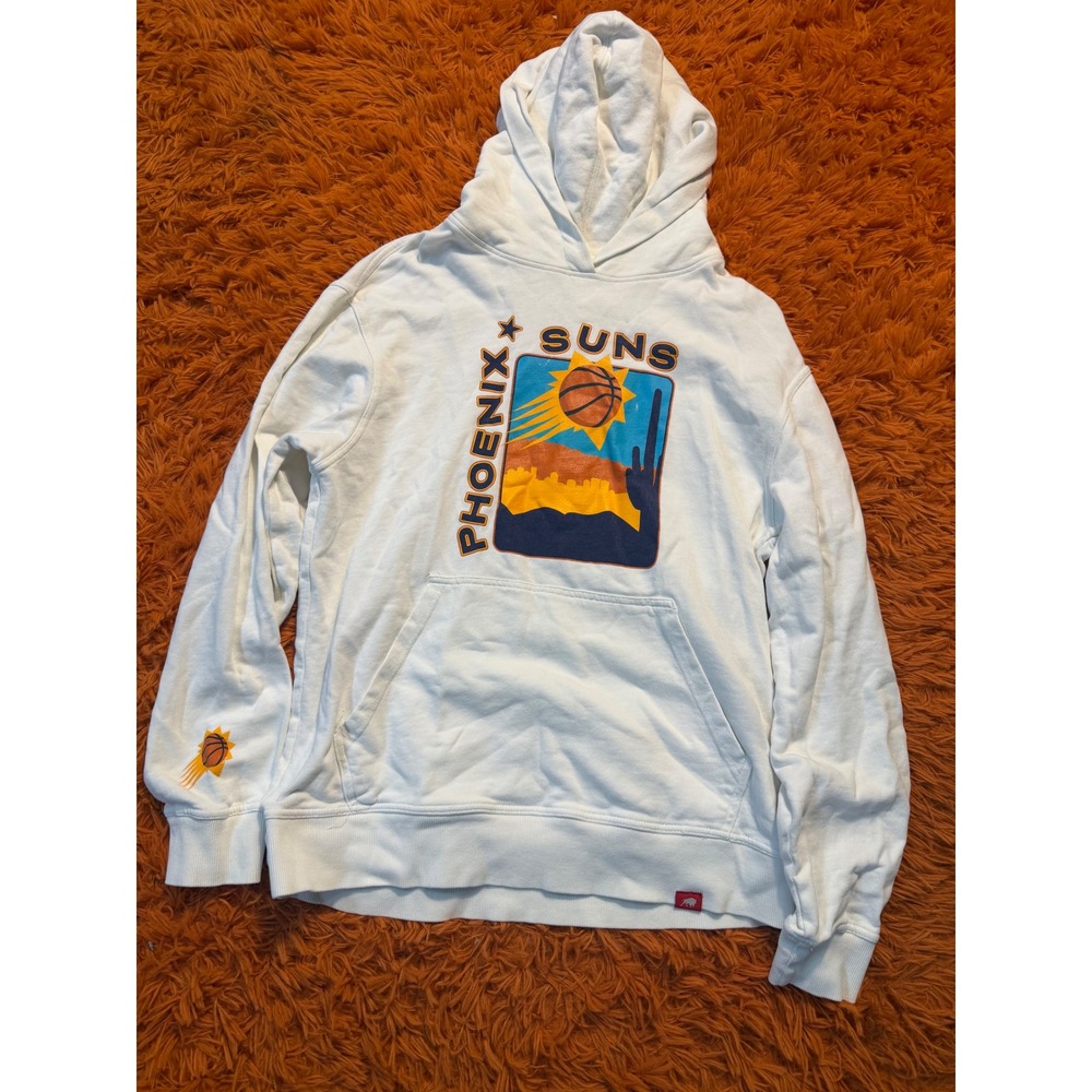 Sportiqe Phoenix Suns Hoodie Mens Large White Desert Graphic Pullover NBA